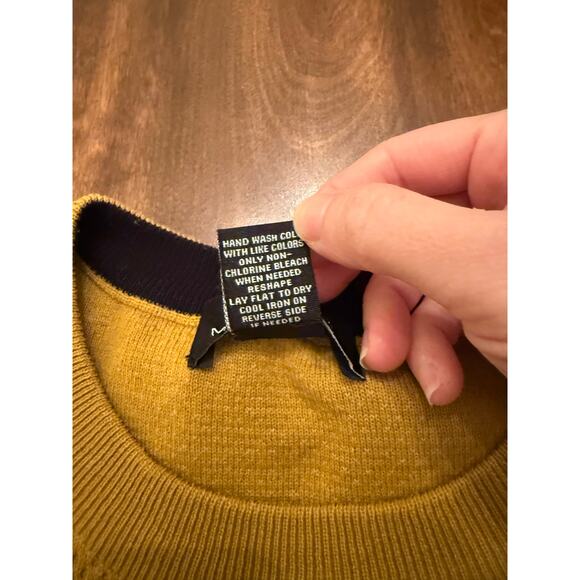 Magaschoni Men's Long Sleeve Waffle Knit Colorblock Lightweight Sweater Size XL - Picture 4 of 7